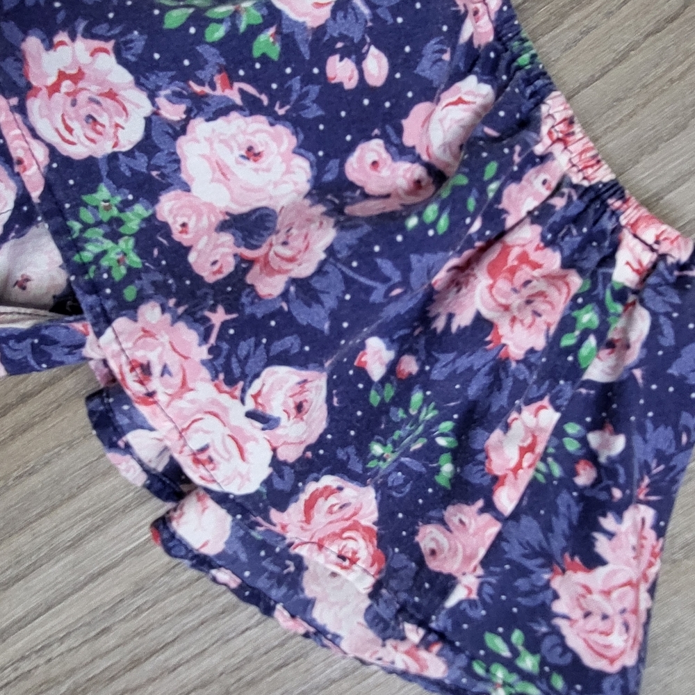 Vintage 70s Off The Shoulder Cabbage Rose Floral Dress - Picture 5 of 12